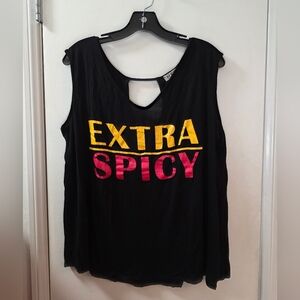 Hera Collection Black Tank with Yellow & Pink EXTRA SPICY Graphic